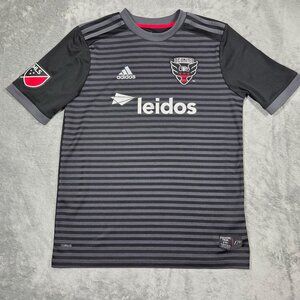 DC United Jersey Youth XL Black Stripe Adidas 2018 Travis Worra #48 MLS Soccer